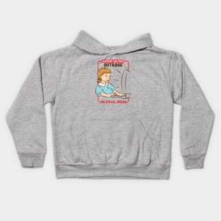 Anyone Can Fake Outrage Kids Hoodie